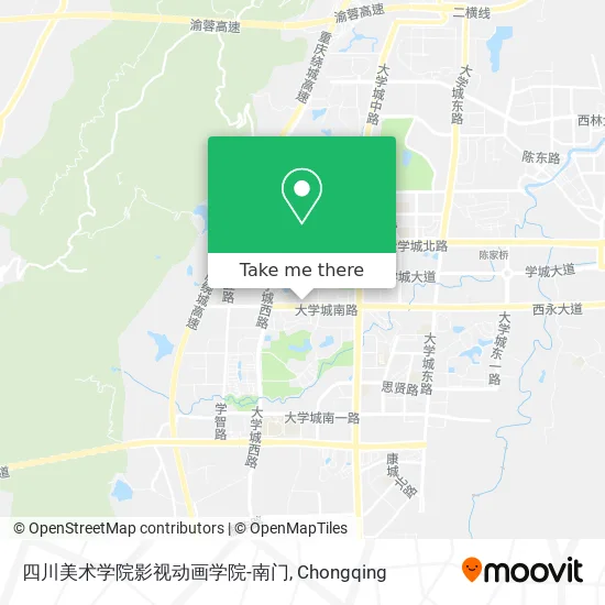四川美术学院影视动画学院-南门 map