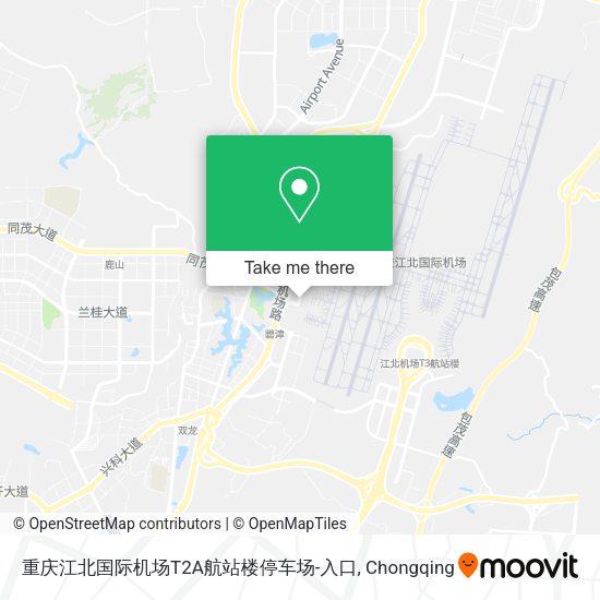 重庆江北国际机场T2A航站楼停车场-入口 map