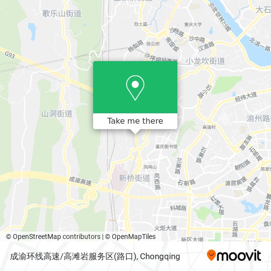 成渝环线高速/高滩岩服务区(路口) map