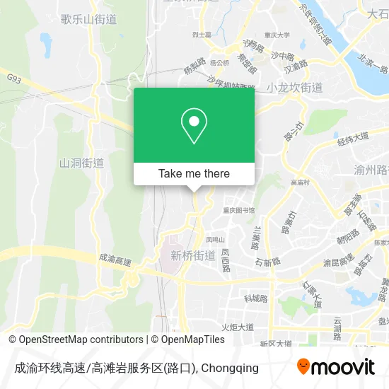 成渝环线高速/高滩岩服务区(路口) map