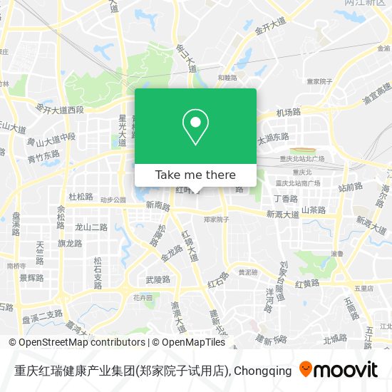 重庆红瑞健康产业集团(郑家院子试用店) map