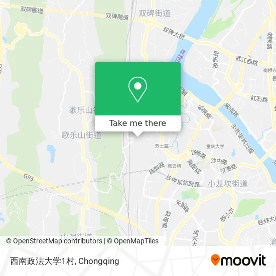 西南政法大学1村 map
