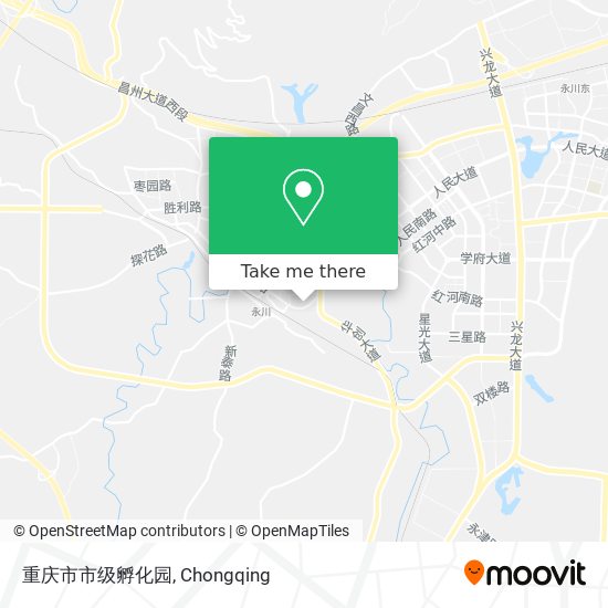 重庆市市级孵化园 map