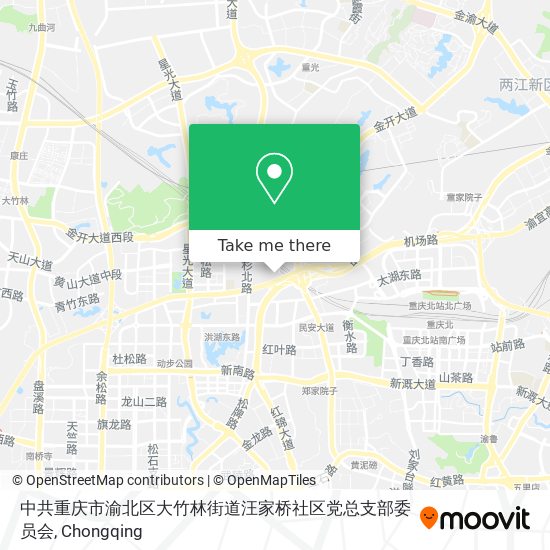 中共重庆市渝北区大竹林街道汪家桥社区党总支部委员会 map