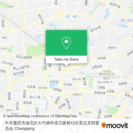 中共重庆市渝北区大竹林街道汪家桥社区党总支部委员会 map
