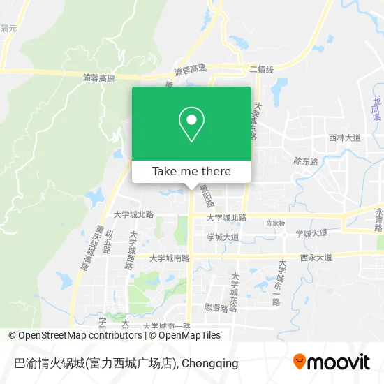 巴渝情火锅城(富力西城广场店) map
