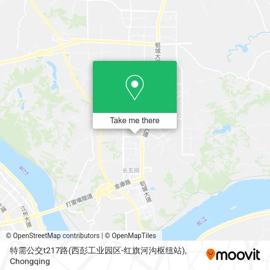 特需公交t217路(西彭工业园区-红旗河沟枢纽站) map