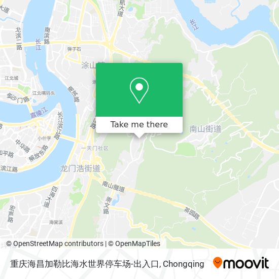 重庆海昌加勒比海水世界停车场-出入口 map