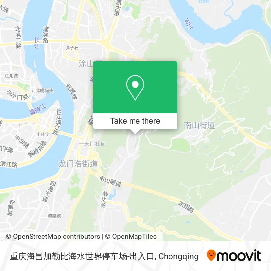 重庆海昌加勒比海水世界停车场-出入口 map