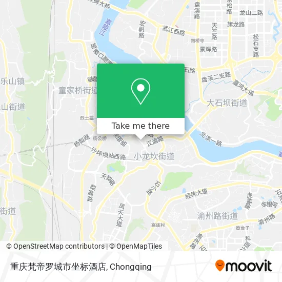 重庆梵帝罗城市坐标酒店 map
