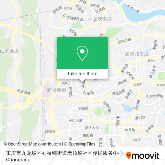 重庆市九龙坡区石桥铺街道老顶坡社区便民服务中心 map