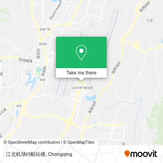 江北机场t3航站楼 map