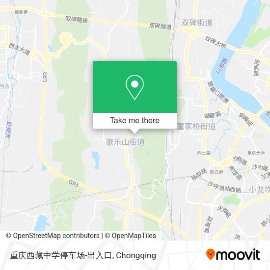 重庆西藏中学停车场-出入口 map