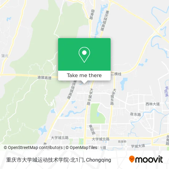 重庆市大学城运动技术学院-北1门 map