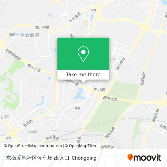 东衡爱地社区停车场-出入口 map
