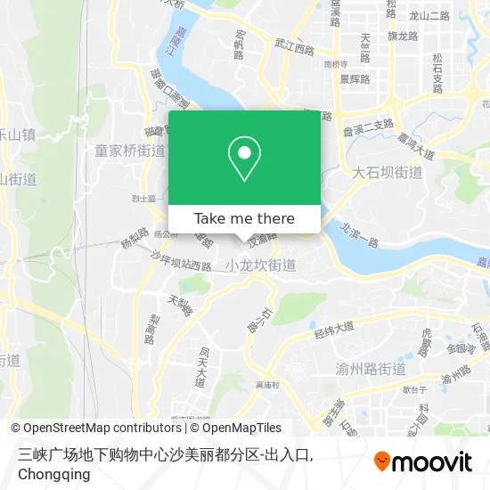 三峡广场地下购物中心沙美丽都分区-出入口 map