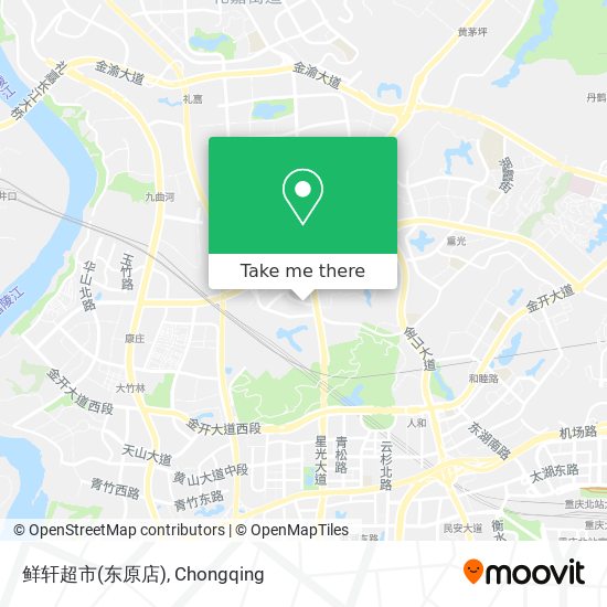 鲜轩超市(东原店) map