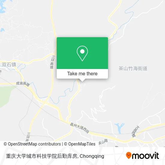 重庆大学城市科技学院后勤库房 map