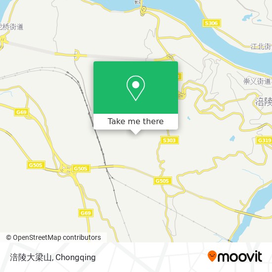 涪陵大梁山 map