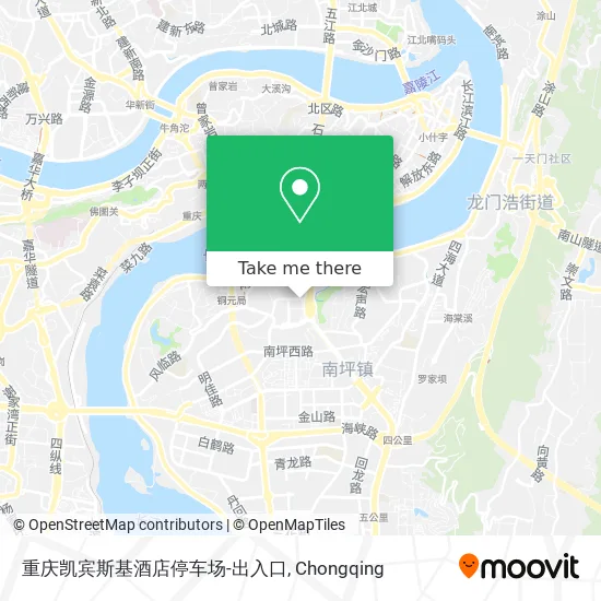 重庆凯宾斯基酒店停车场-出入口 map