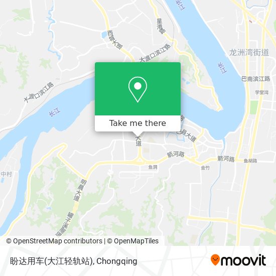 盼达用车(大江轻轨站) map