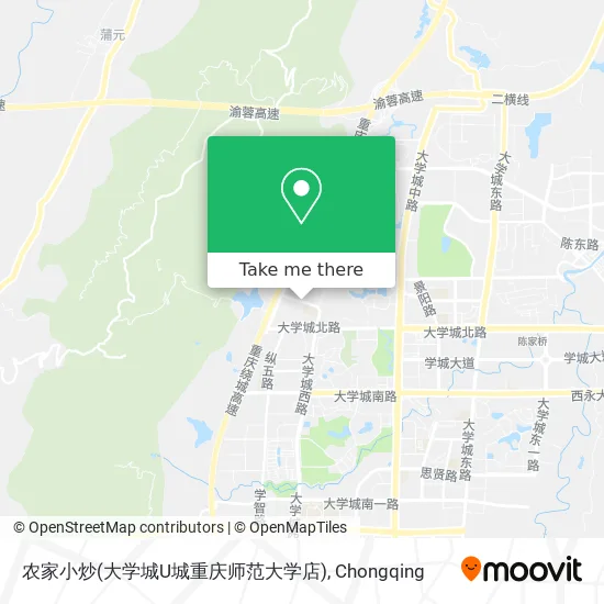 农家小炒(大学城U城重庆师范大学店) map