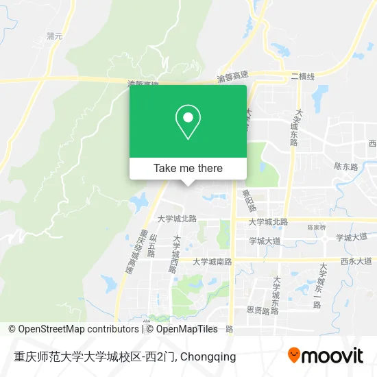 重庆师范大学大学城校区-西2门 map