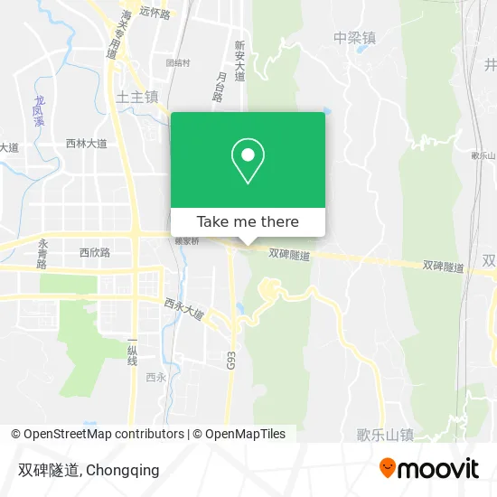 双碑隧道 map