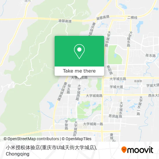 小米授权体验店(重庆市U城天街大学城店) map