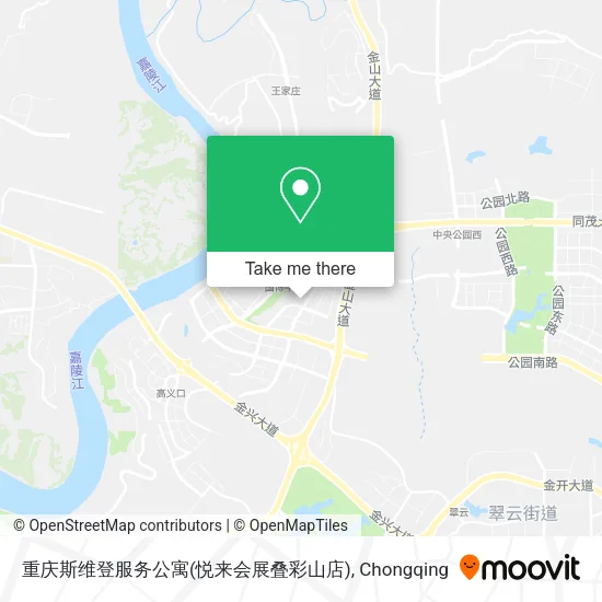 重庆斯维登服务公寓(悦来会展叠彩山店) map