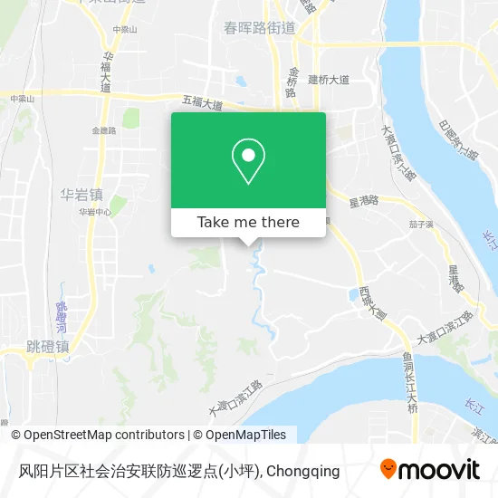 风阳片区社会治安联防巡逻点(小坪) map