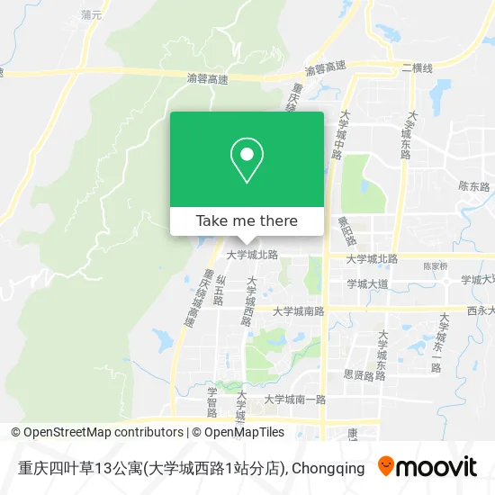 重庆四叶草13公寓(大学城西路1站分店) map