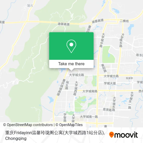 重庆Fridayinn温馨玲珑阁公寓(大学城西路1站分店) map