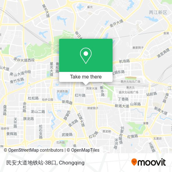 民安大道地铁站-3B口 map