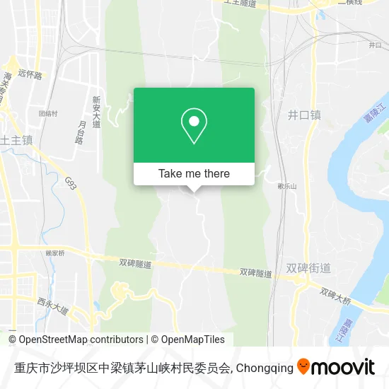 重庆市沙坪坝区中梁镇茅山峡村民委员会 map
