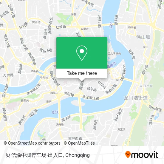 财信渝中城停车场-出入口 map