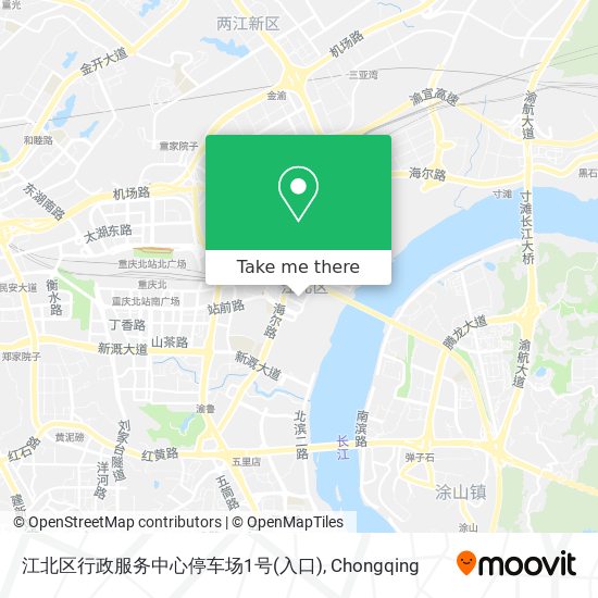 江北区行政服务中心停车场1号(入口) map