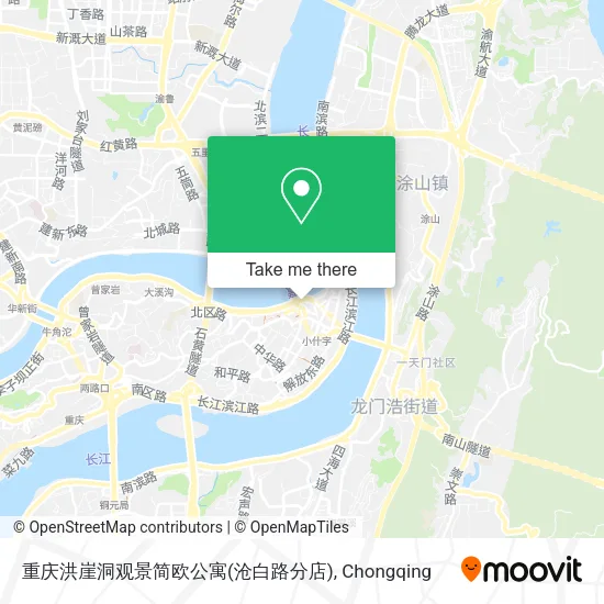 重庆洪崖洞观景简欧公寓(沧白路分店) map