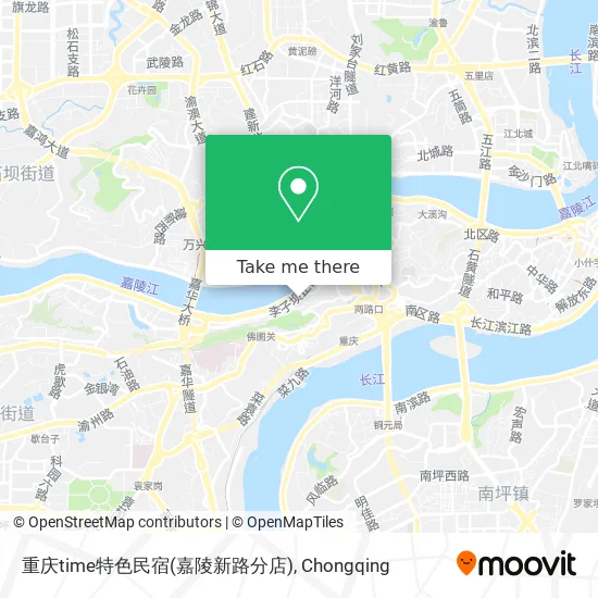 重庆time特色民宿(嘉陵新路分店) map