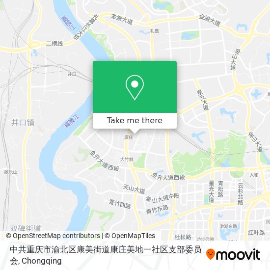 中共重庆市渝北区康美街道康庄美地一社区支部委员会 map