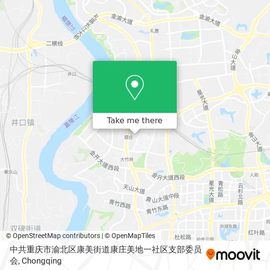 中共重庆市渝北区康美街道康庄美地一社区支部委员会 map