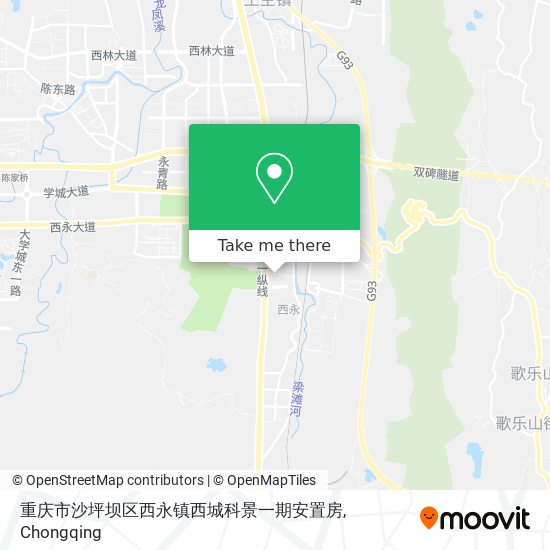重庆市沙坪坝区西永镇西城科景一期安置房 map