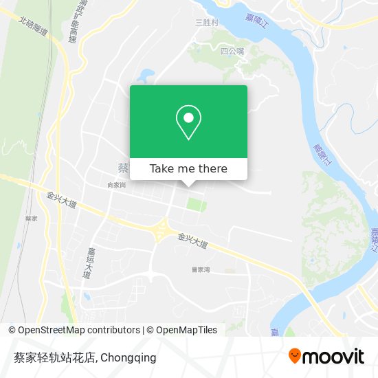 蔡家轻轨站花店 map