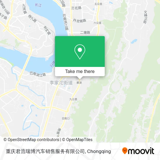 重庆君浩瑞博汽车销售服务有限公司 map