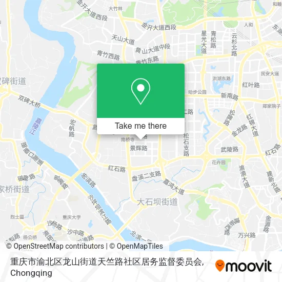 重庆市渝北区龙山街道天竺路社区居务监督委员会 map