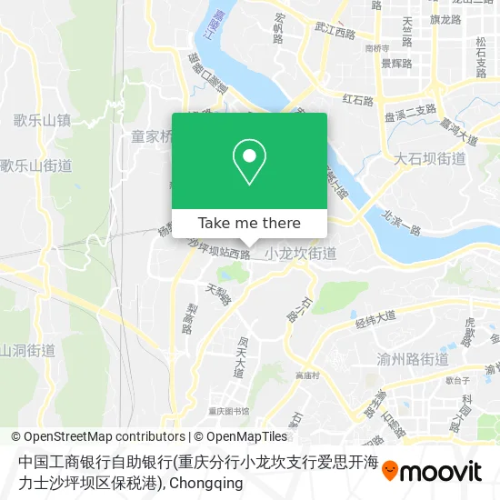 中国工商银行自助银行(重庆分行小龙坎支行爱思开海力士沙坪坝区保税港) map