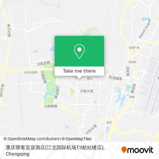 重庆驿客宜居酒店(江北国际机场T3航站楼店) map