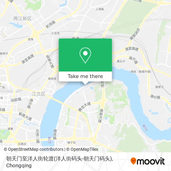 朝天门至洋人街轮渡(洋人街码头-朝天门码头) map