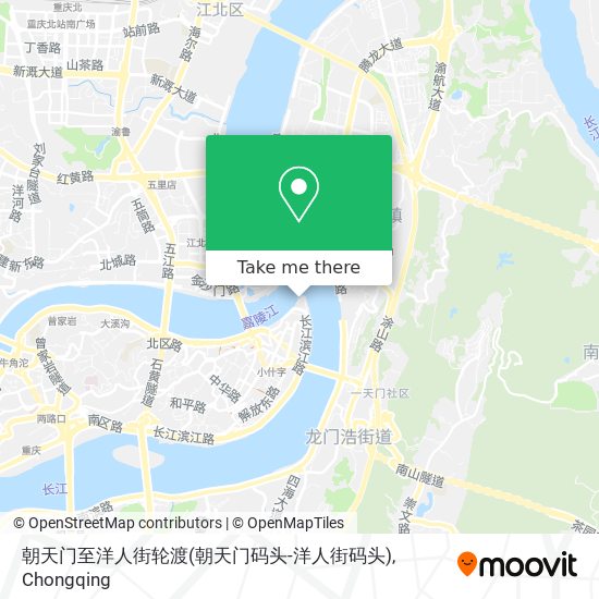 朝天门至洋人街轮渡(朝天门码头-洋人街码头) map