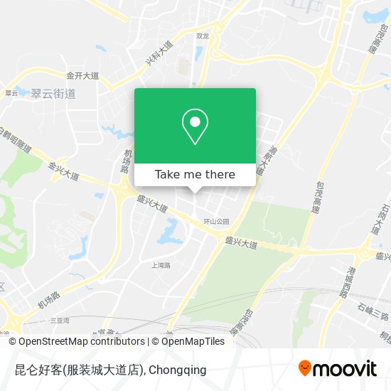 昆仑好客(服装城大道店) map